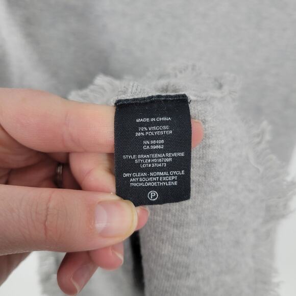 Theory Grey Raw Hem Sleeveless Reverie Branteenia Mini Dress 0 - Picture 7 of 9